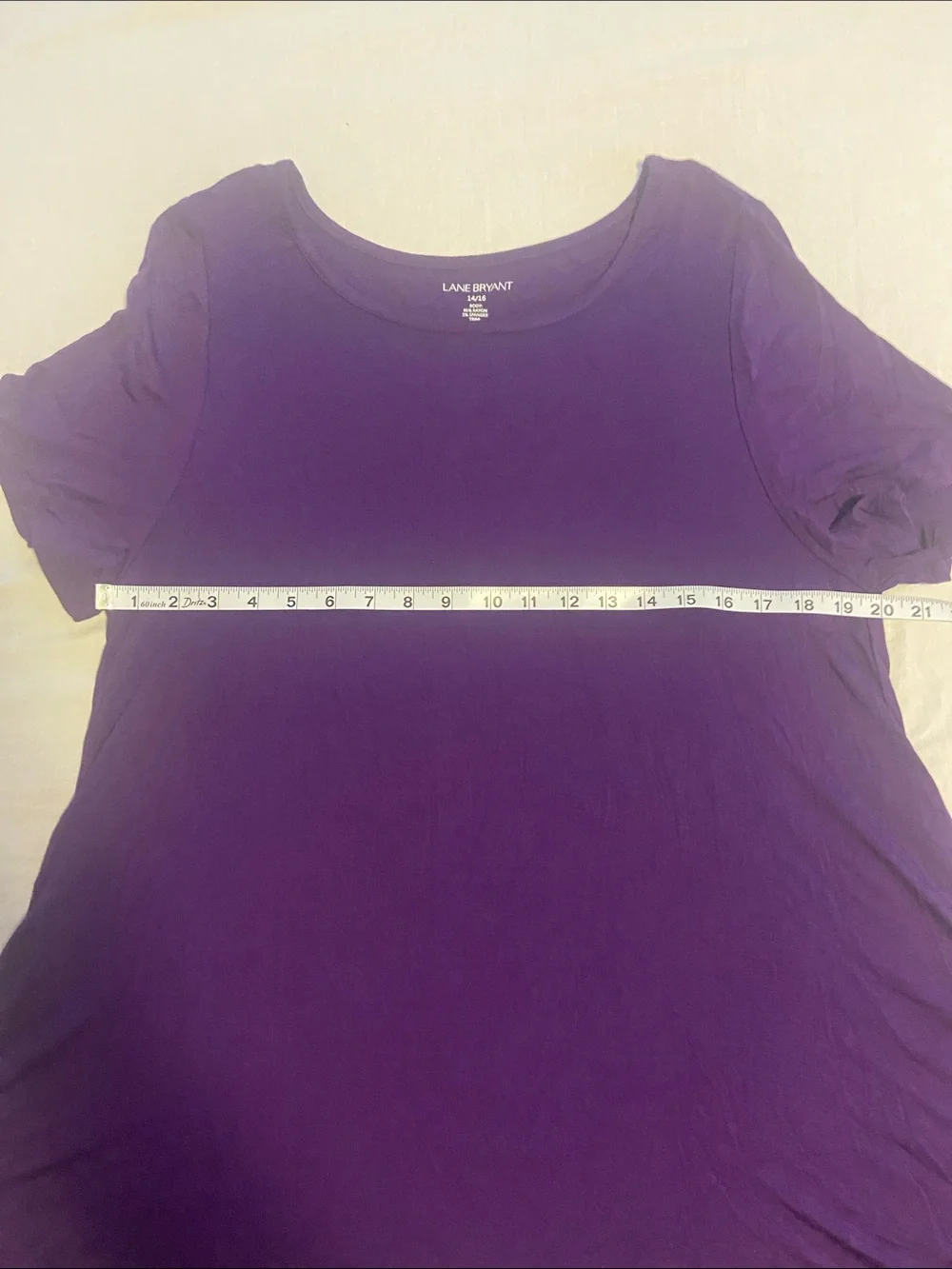 Lane Bryant Deep Purple Short Sleeve Tunic